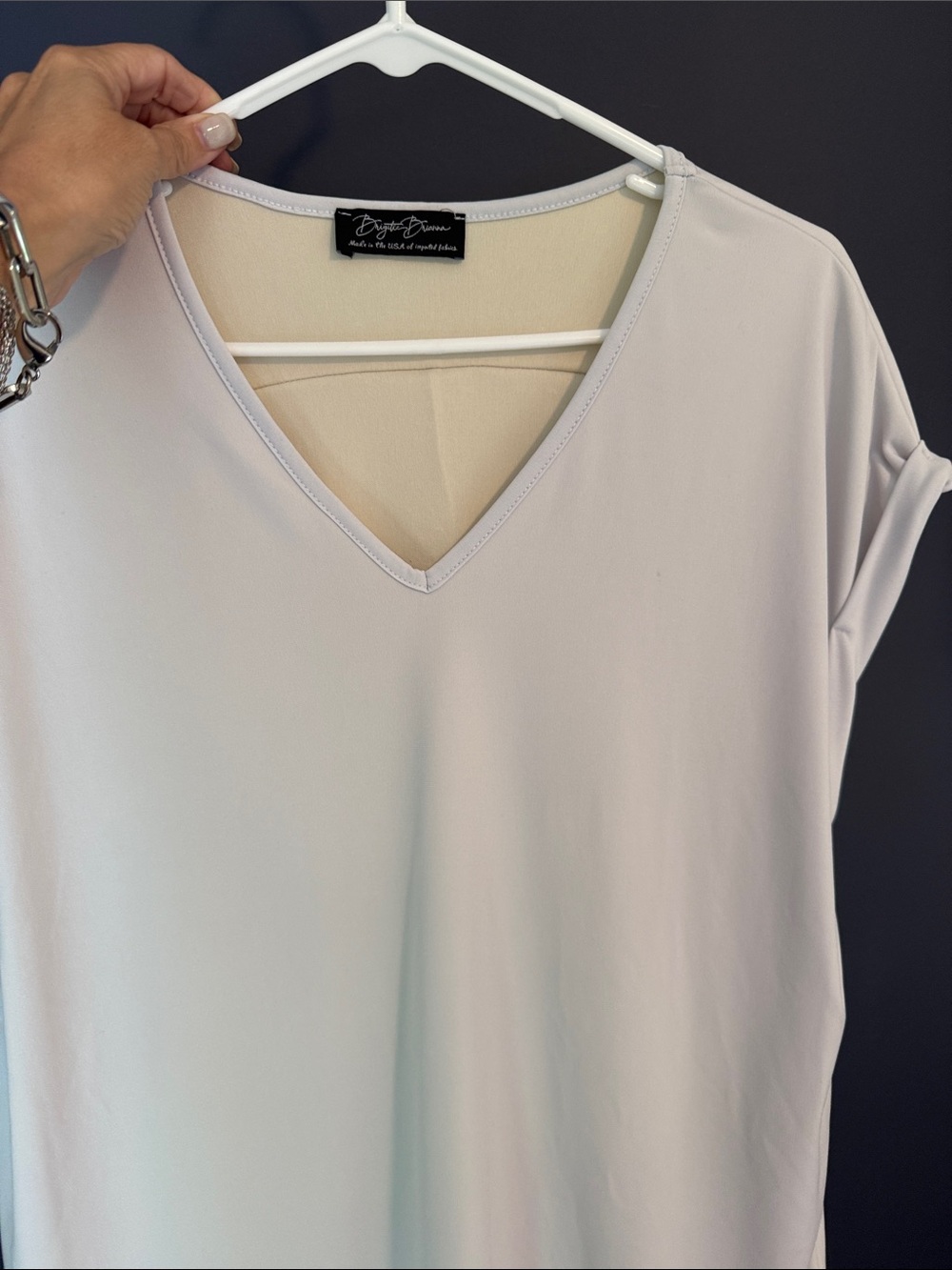 Brigitte Brianna White Top - Branded Label